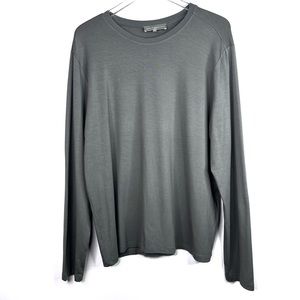 Maria Di Ripabianca Long Sleeve Shirt Tee Solid Gray Soft Thick Viscose Men’s
